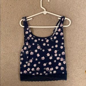 Cropped Flowered Tank